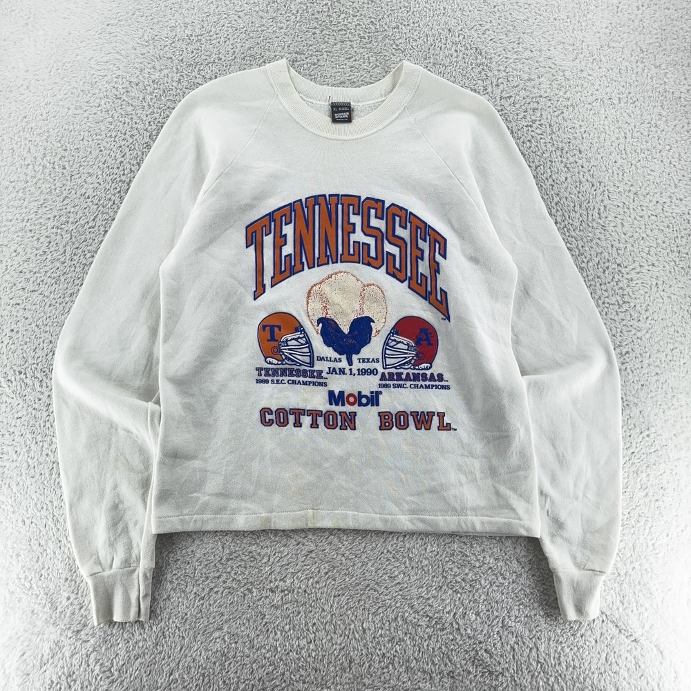 Vintage Tennessee Volunteers Sweater BOXY Small‎ NCAA Football Cotton Bowl 90s - Picture 2 of 9